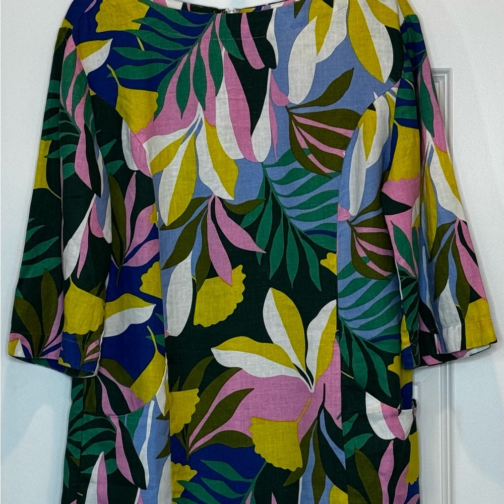Boden Multicolor Leaf Print Dress